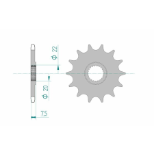 AFAM Acél Standard Első Láncvilla 20210 - 520 egyéb motorkerékpár alkatrész