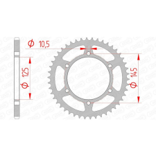 AFAM Acél Standard Hátsó Lánckerék 12305 - 520 egyéb motorkerékpár alkatrész