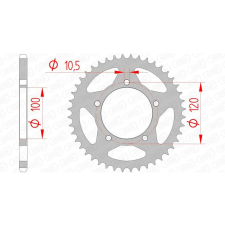 AFAM Acél Standard Hátsó Lánckerék 35801 - 520 egyéb motorkerékpár alkatrész