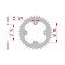 AFAM acél standard hátsó lánckerék 92401 - 520 egyéb motorkerékpár alkatrész