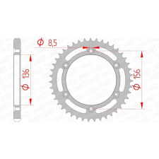 AFAM Acél Standard Hátsó Láncsor 14506 - 525 egyéb motorkerékpár alkatrész