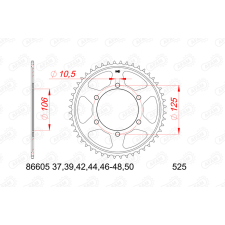 AFAM Acél Standard Hátsó Láncszem 86605 - 525 egyéb motorkerékpár alkatrész