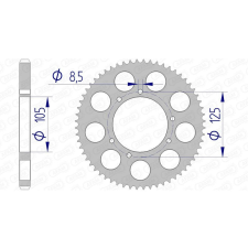 AFAM Alumínium Hátsó Lánckerék 48200 - 428 egyéb motorkerékpár alkatrész