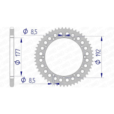 AFAM Alumínium Hátsó Láncszemkerék 63300 - 520 egyéb motorkerékpár alkatrész