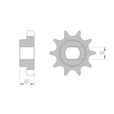 AFAM Első lánckerék 415 Afam 11 fogas KTM / Husqvarna 50 lánc, láncszett