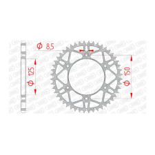 AFAM Hátsó lánckerék Afam acél öntisztuló 50 fogas KTM / Husqvarna lánc, láncszett