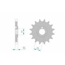 AFAM Öntisztító Acél Első Lánckerék 94202 - 428 egyéb motorkerékpár alkatrész