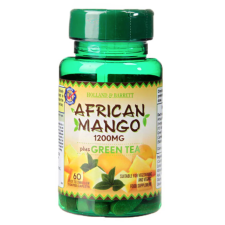  afrikai mangó zöld teával, 1200 mg, 60 kapszula vitamin és táplálékkiegészítő
