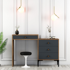 AG Fésülködő asztal Lizbon 550 - Diós, Antracit bútor