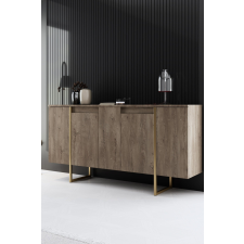 AG Konzolasztal Luxe - Walnut, Gold bútor