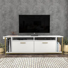 AG TV szekrény Omar - White, Gold bútor