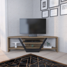 AG TV szekrény Sares - Walnut, Black bútor