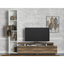 AG TV szekrény Tulip - White, Walnut bútor
