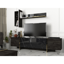 AG TV szekrény Veyron - Black, Gold bútor