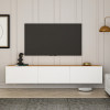 AG TV szekrény West - White, Atlantic Pine