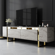 AG TV szekrény Yildiz - Travertine, Gold bútor