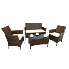 AGA Rattan kertibútor szett AGA MR4258-LIGHTBROWN - világosbarna kerti bútor