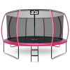 AGA Trambulin belső védőhálóval létrával 366 cm Aga SPORT EXCLUSIVE MRPU1012PINK - Rózsaszín
