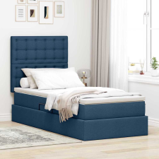  Ágy tárolóval és matraccal matracmal Kék 90 x 200 cm Poliészter ágy és ágykellék