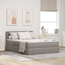  Ágy tárolóval és matraccal Tópszínű 140 x 200 cm Faanyag ágy és ágykellék