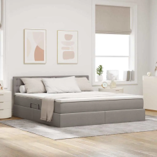  Ágy tárolóval és matraccal Tópszínű 160 x 200 cm Faanyag ágy és ágykellék