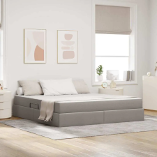  Ágy tárolóval és matraccal Tópszínű 160 x 200 cm Poliészter ágy és ágykellék