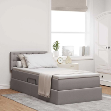  Ágy tárolóval és matraccal Tópszínű 90 x 200 cm Faanyag ágy és ágykellék