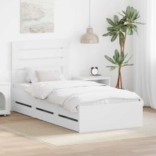  Ágykeret fiókkal fejtámlával Fehér 90 x 190 cm Mérnöki Fa ágy és ágykellék