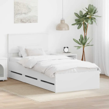  Ágykeret fiókkal fejtámlával Fehér 90 x 200 cm Mérnöki Fa ágy és ágykellék