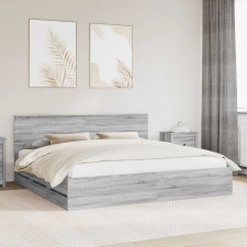  Ágykeret fiókkal Szürke Sonoma 200 x 200 cm Mérnöki Fa ágy és ágykellék