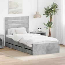  Ágykeret fiókkal tárolóval Beton Szürke 75 x 190 cm Mérnöki Fa ágy és ágykellék
