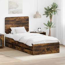  Ágykeret fiókkal tárolóval Füstölt tölgy 90 x 190 cm Mérnöki Fa ágy és ágykellék