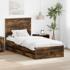  Ágykeret fiókkal tárolóval Füstölt tölgy 90 x 200 cm Mérnöki Fa ágy és ágykellék