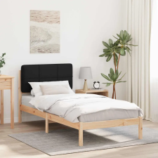  Ágykeret Kárpitozott Fejtámlával fejtámlával Fekete 90 x 190 cm ágy és ágykellék