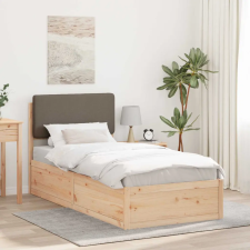  Ágykeret Kárpitozott Fejtámlával Tópszínű 100 x 200 cm ágy és ágykellék