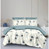  Ágyneműhuzat Allure törtfehér kék kis virágos 3 részes