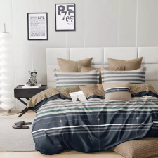  Ágyneműhuzat Milton bézs kék csíkos 7 részes lakástextília