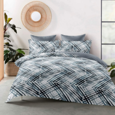  Ágyneműhuzat Nordic Flanel Zig zag fehér szürke 6 részes lakástextília