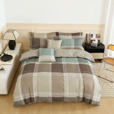  Ágyneműhuzat Thomas nagy barna kockás 7 részes lakástextília