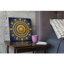 Ai Generált Mandala Vászonkép - Szelíd Szél Mandala grafika, keretezett kép