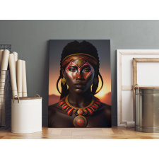 Ai Generált Művészi Vászonkép - Afrikai Varázs grafika, keretezett kép