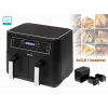  Air Fryer dupla kosaras Forrólevegős sütő HGAF24