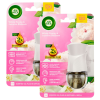 Air Wick Elektromos légfrissítő készülék Fehér bazsarózsa és Jázminvirág utántöltővel 2x19ml
