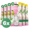 Air Wick Fehér bazsarózsa és Jázminvirág Utántöltő elektromos légfrissítő készülékhez 6x19ml