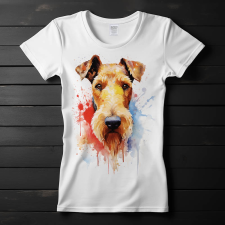  Airedale Terrier póló (Női)(Színes) női póló