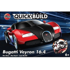  Airfix Bugatti 16.4 Veyron black/red (J6020) makett