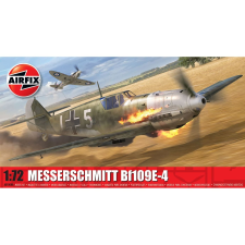 AIRFIX Messerschmitt Bf109E-4 vadászrepülőgép műanyag makett 1:72 (01008B) autópálya és játékautó