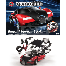 AIRFIX - QUICKBUILD Bugatti 16.4 Veyron black/red autó makett (J6020) makett