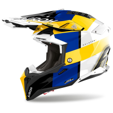 AIROH Aviator 3 Monarch motokrossz sisak fényes kék-sárga bukósisak
