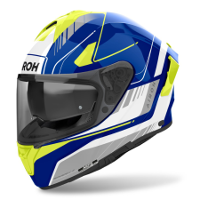 AIROH SPARK 2 Chrono zárt motoros bukósisak fényes kék-sárga bukósisak